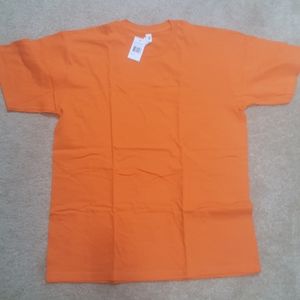 Women's orange T-shirt 100% cotton new large